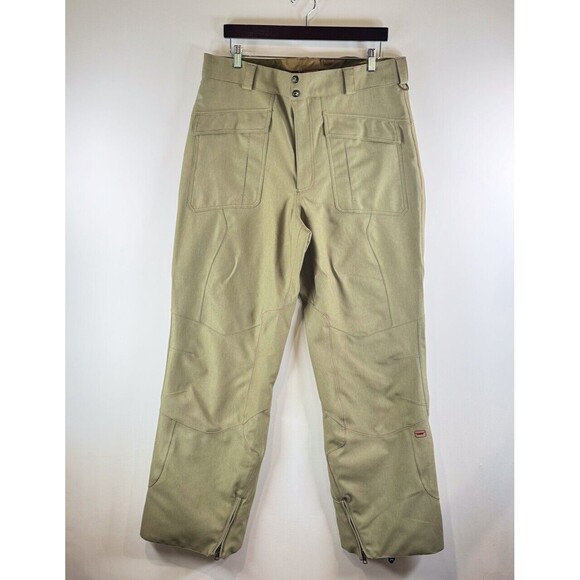 Rossignol Gore Tex Womens Ski Pants Brown Ankle Zip Waterproof Snowboard Large - Picture 1 of 12